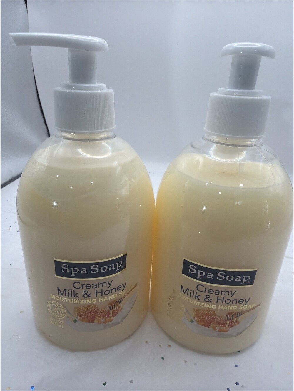 Spa Soap Creamy Milk & Honey Soap 16 Fl Oz Set Of 2 Pump Bottles Moisturizer